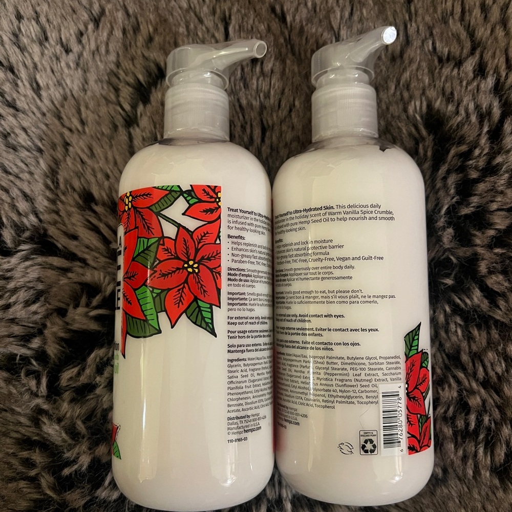 Hempz Warm Vanilla Spice Crumble- Delicious Body Moisturizer Lotion 16.5 oz X2 - Picture 2 of 2